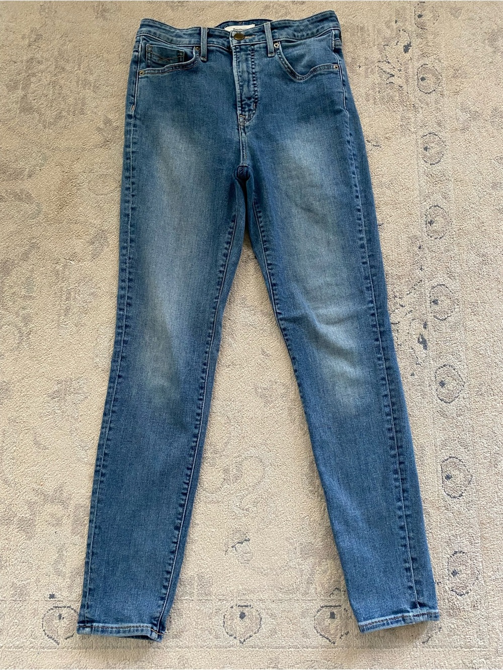 Revtown High Rise Skinny Blue Jeans 28 Medium Wash Denim Slimming Tummy Control